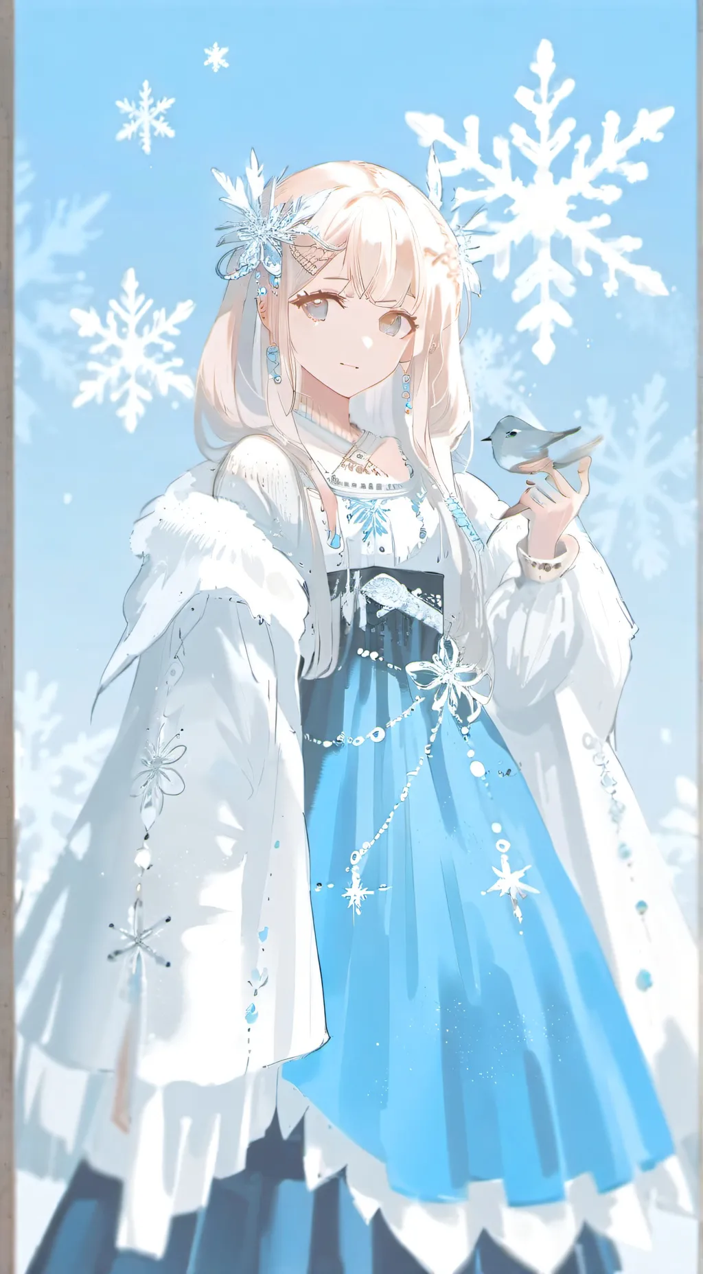 ai character: Ice princess background