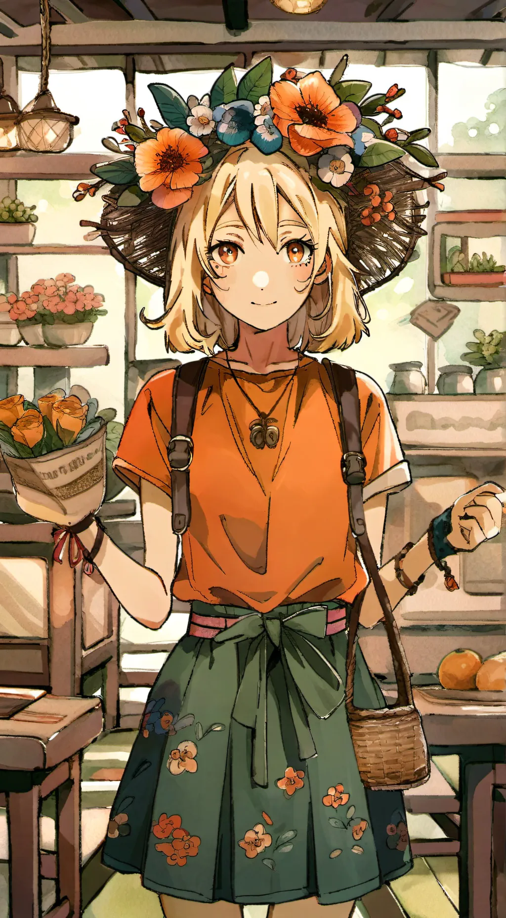 ai character: MIA MINECRAFT background