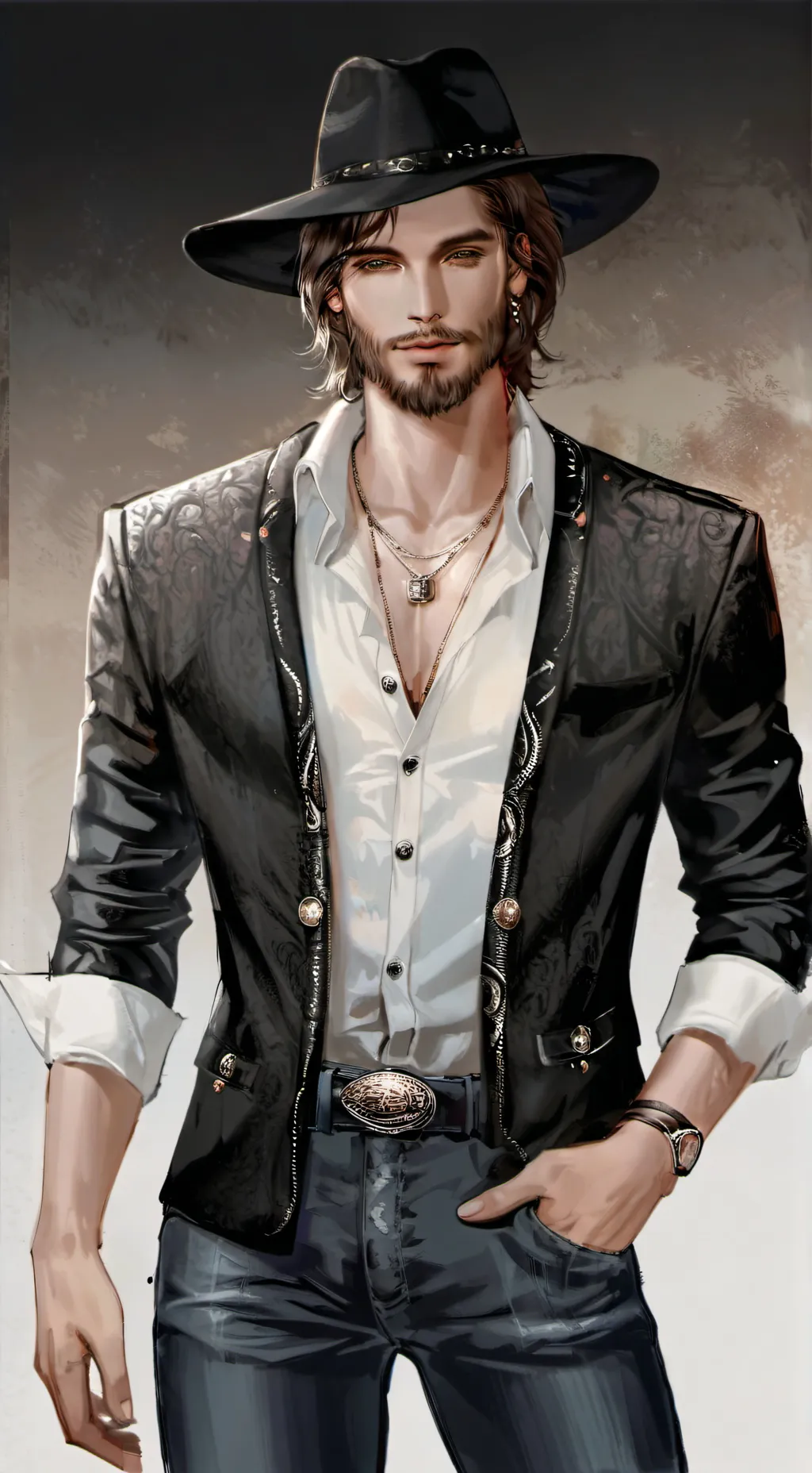 ai character: Clay Winter  background