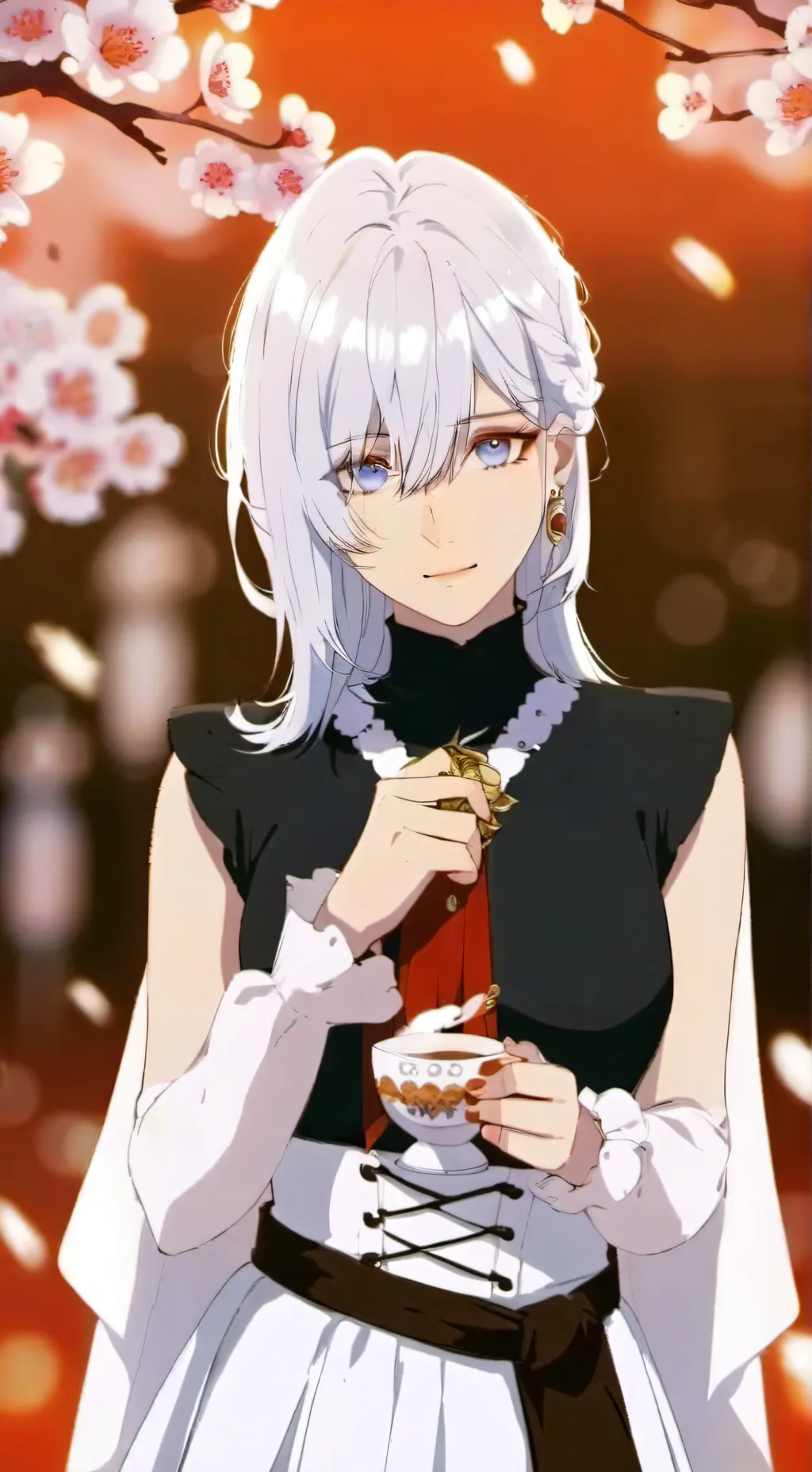 ai character: rose background