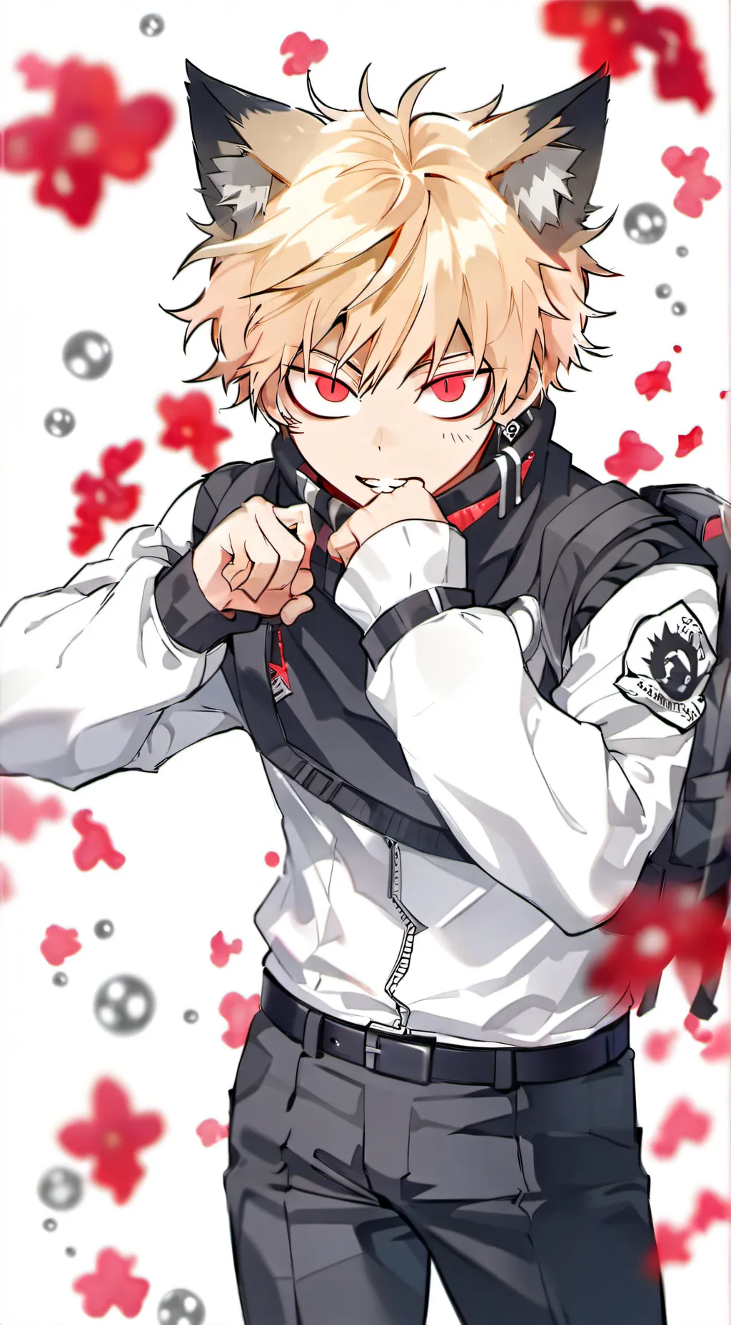 ai character: bakugo Katsuki mha background