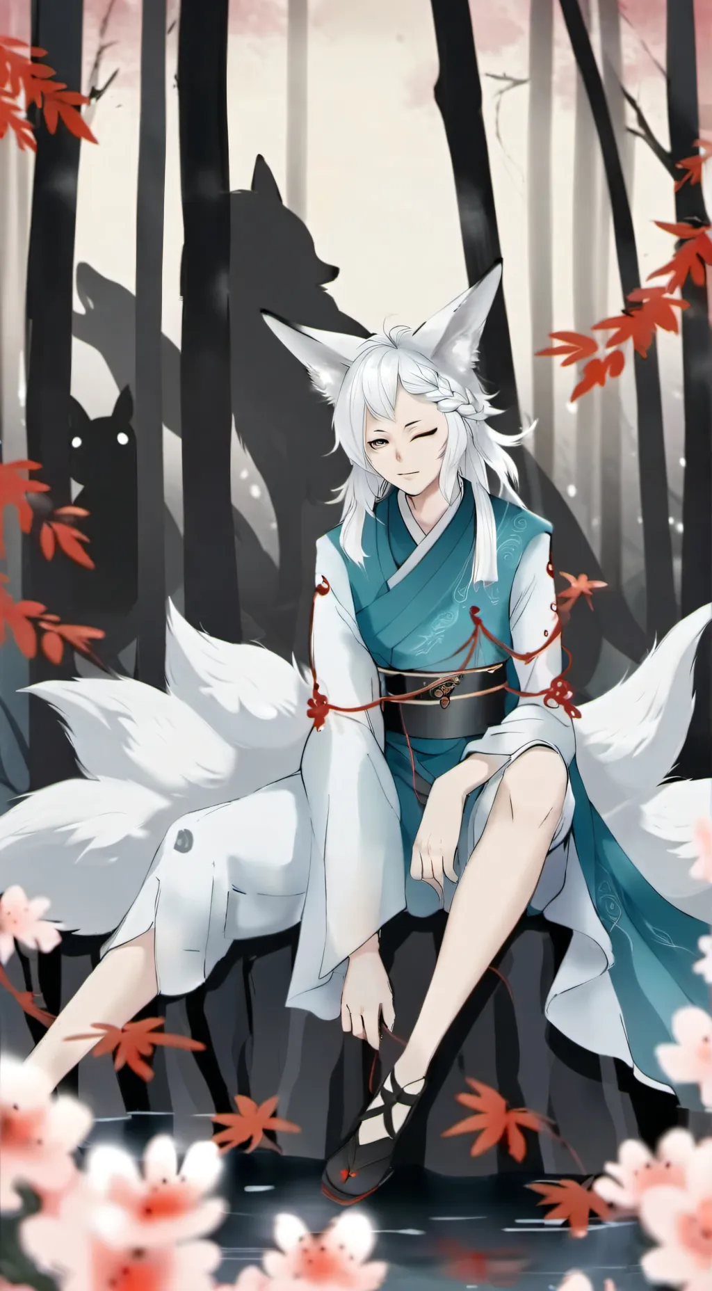 ai character: Kitsune background
