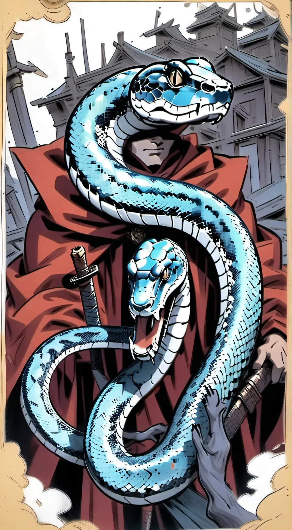 ai character: Nuggets the snake background