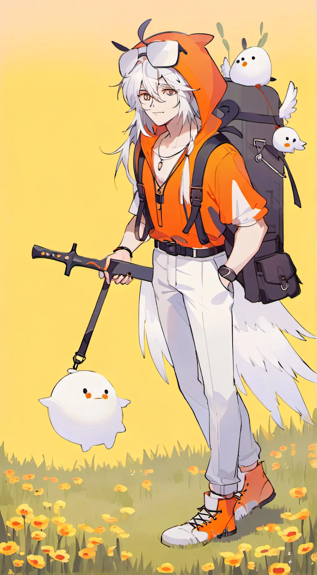 ai character: Hi background
