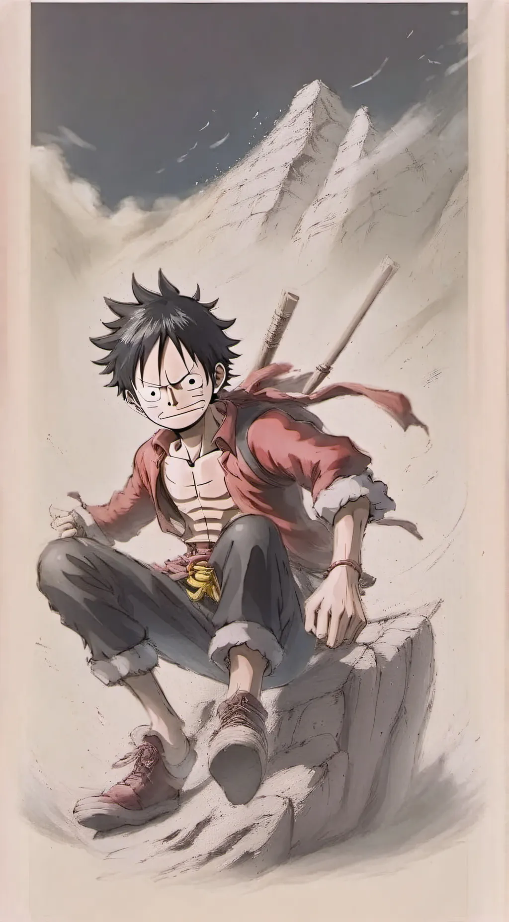 ai character: Monkey D Luffy  background