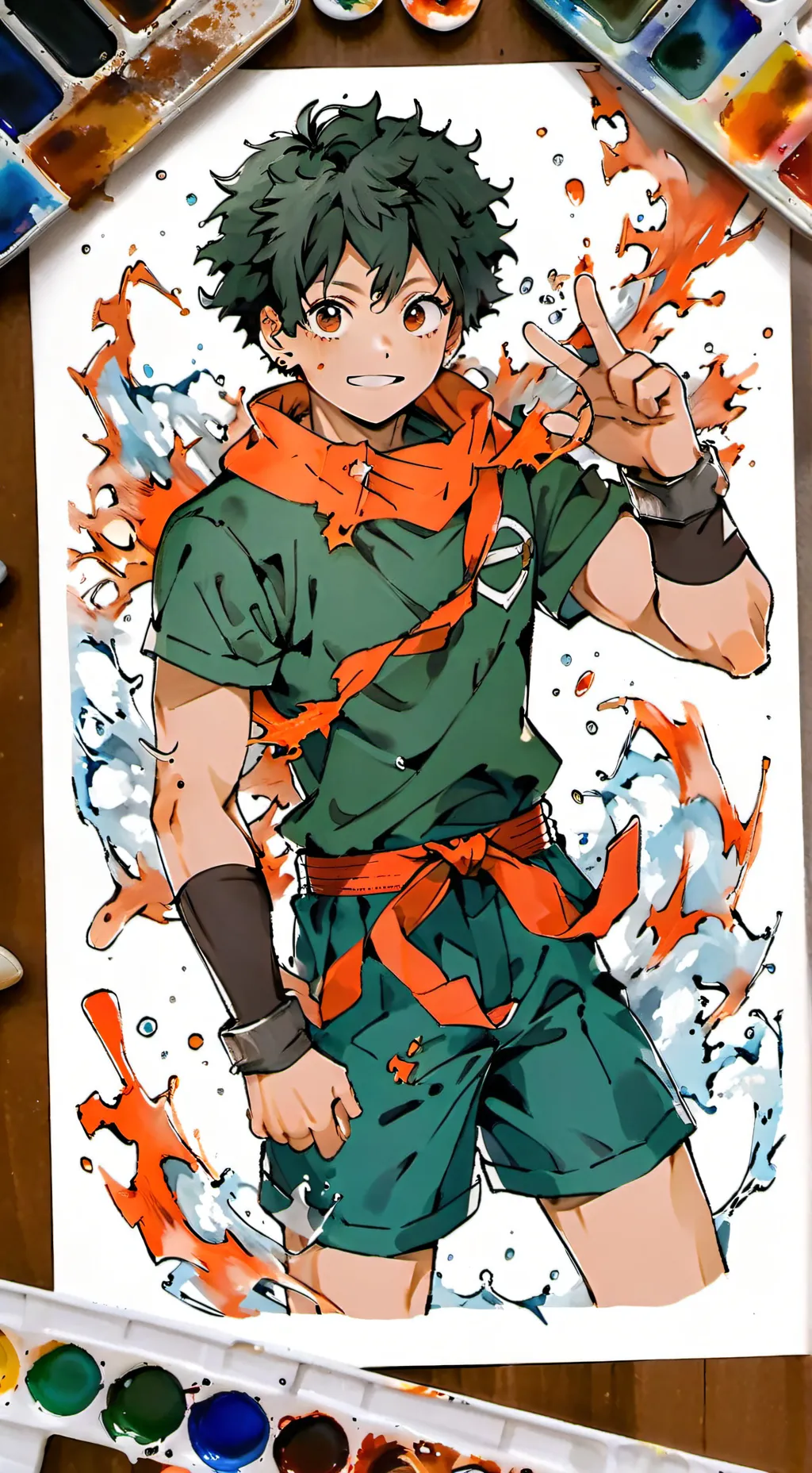 ai character: bakugo x deku  background