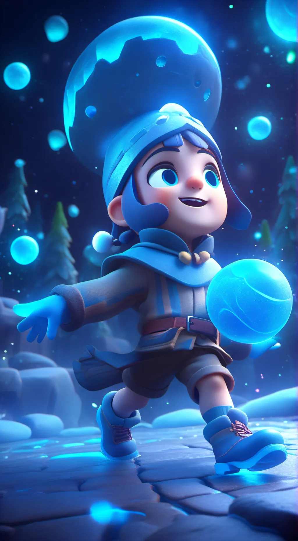 ai character: light  background