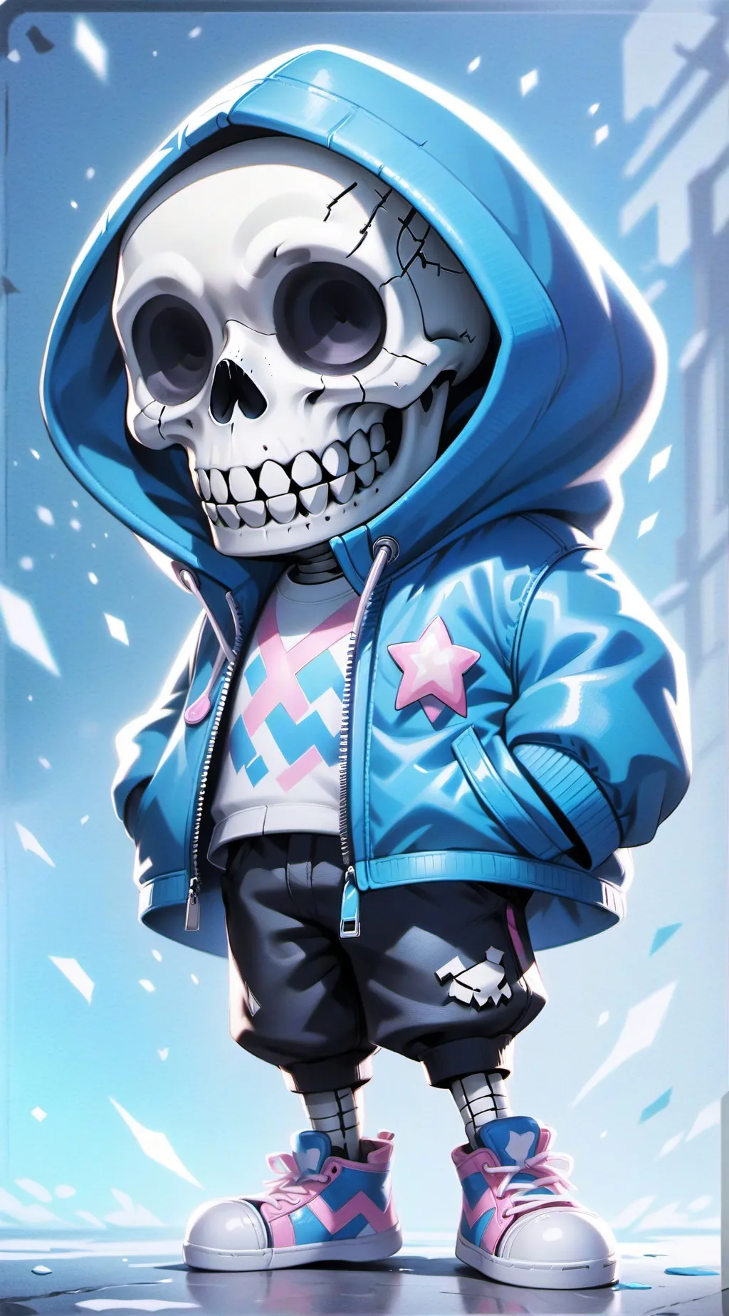 ai character: Sans undertale background
