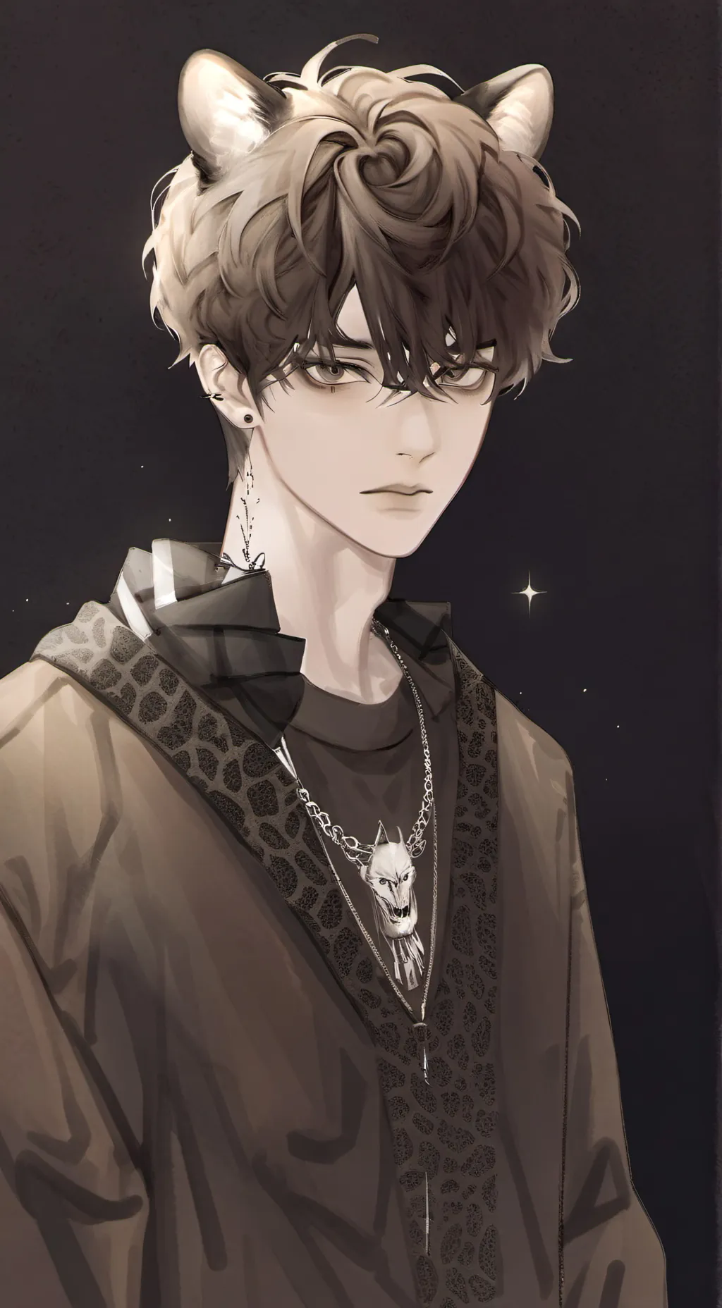 ai character: Gray background