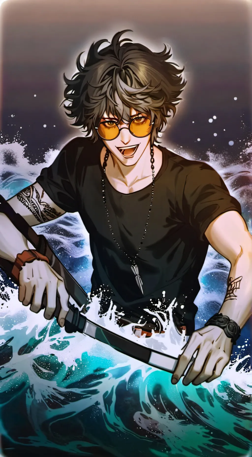 ai character: Ticci toby  background