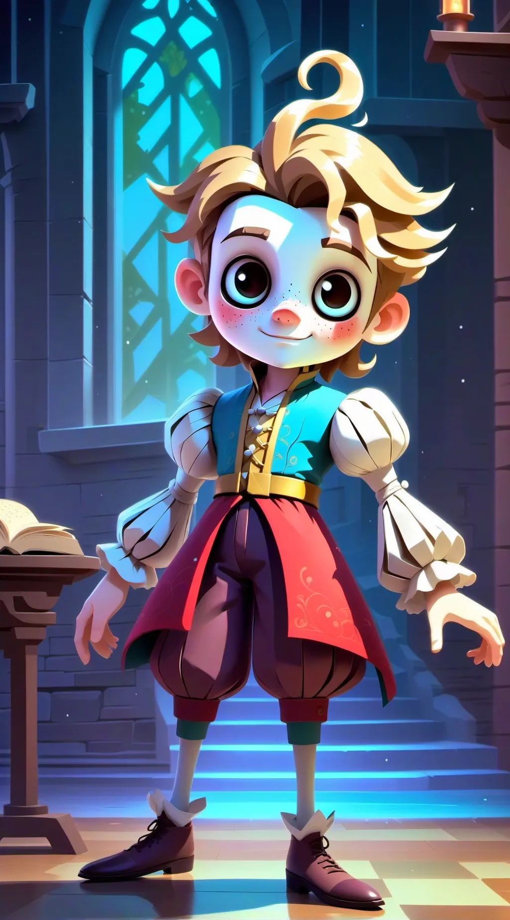 ai character: retrolam background