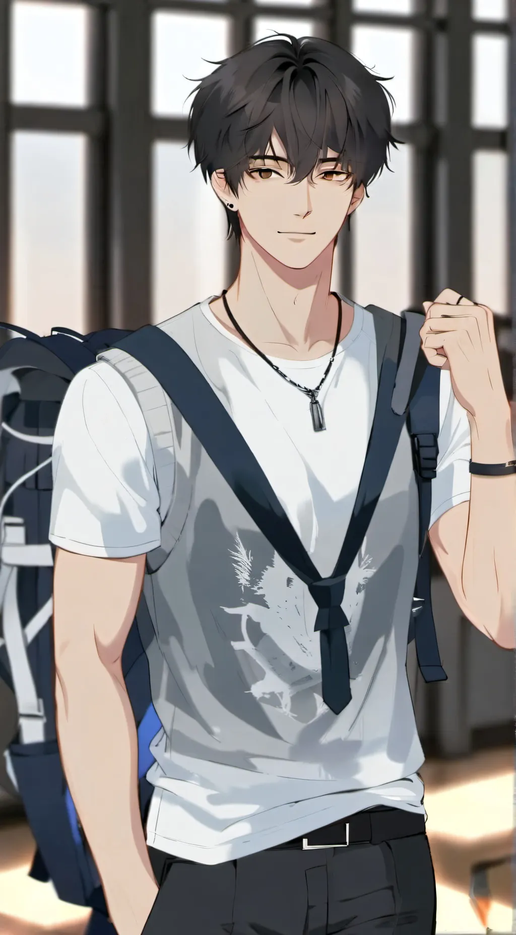 ai character: Damien  background
