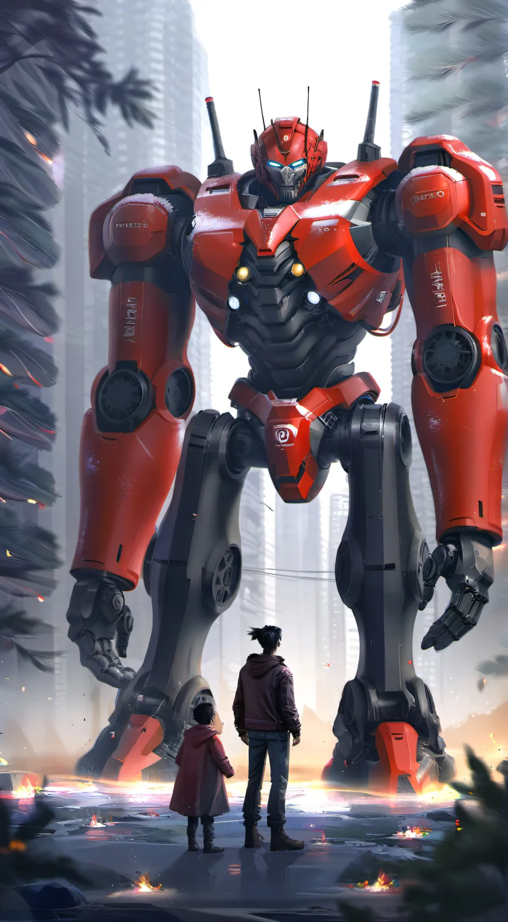 ai character: murder drones  background