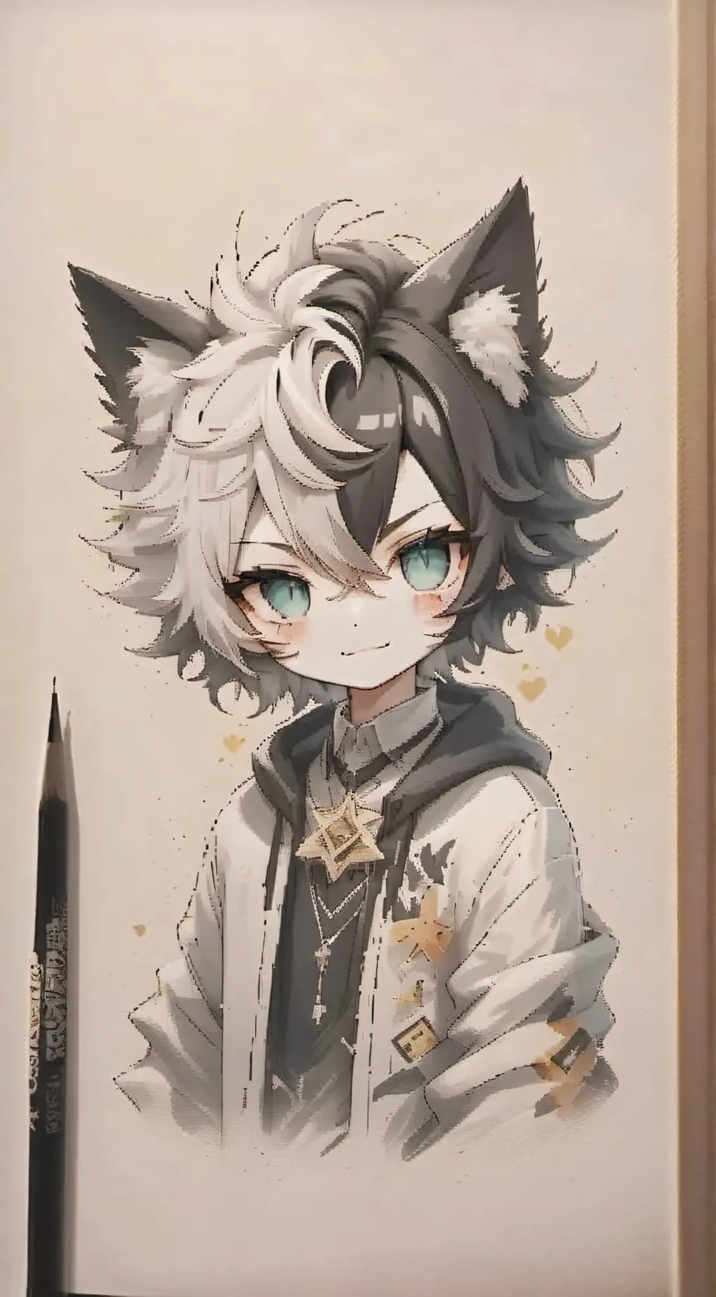 ai character: emojicat world background