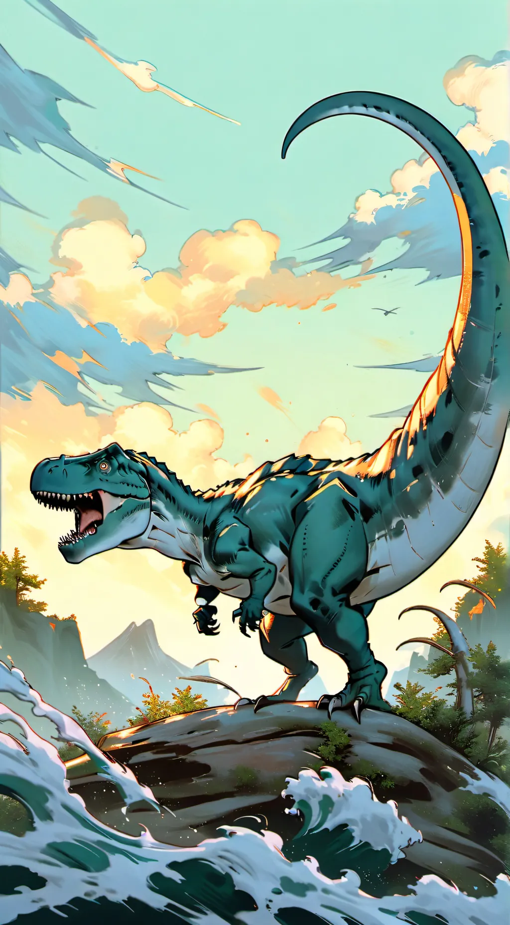 ai character: Jurassic world  background