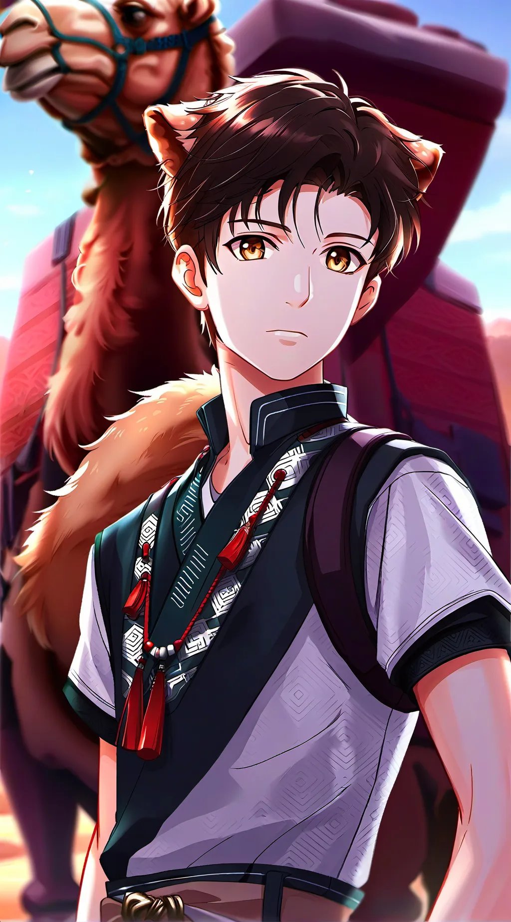 ai character: Desert Dune Spirit background