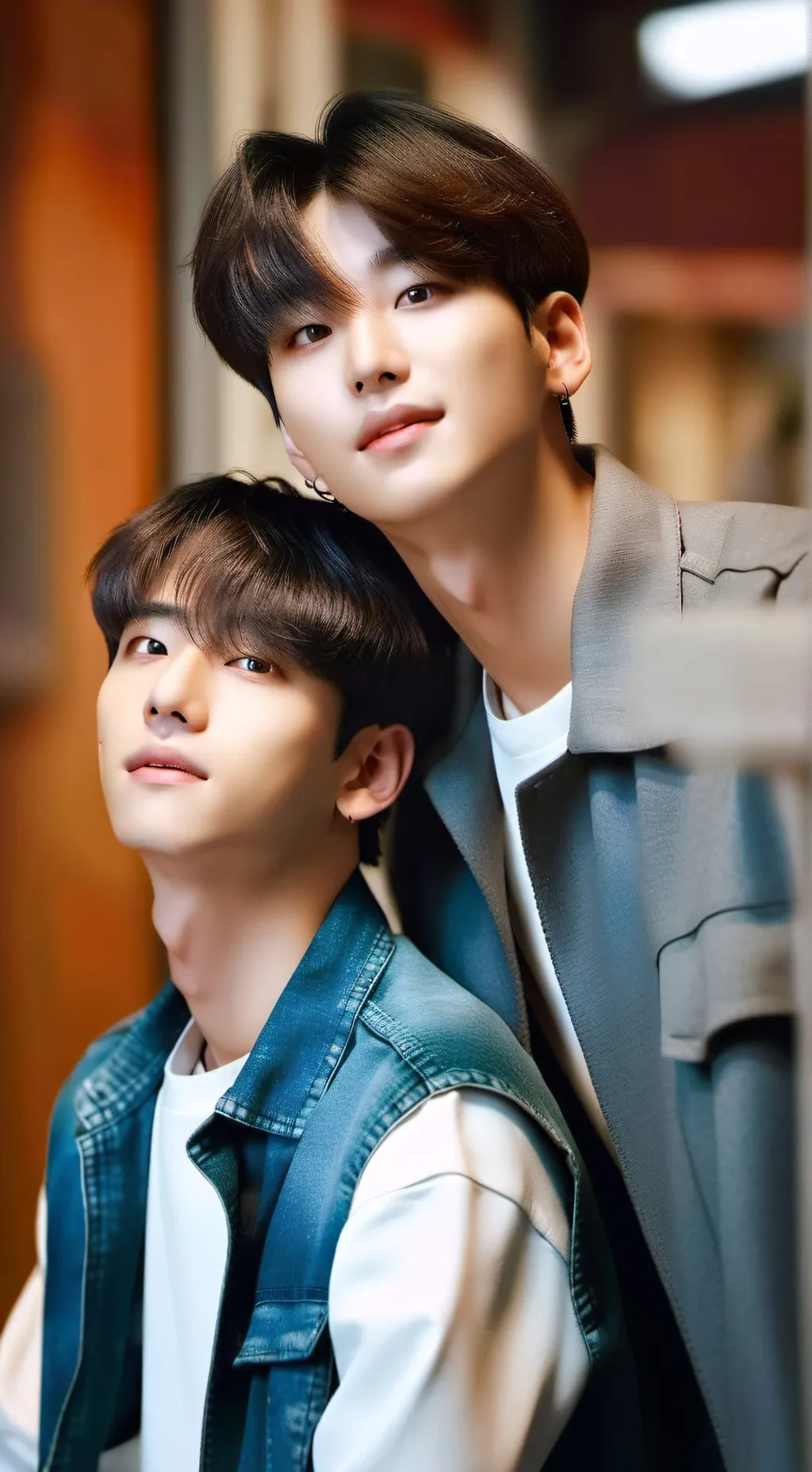 ai character: Hyunjin and felix  background