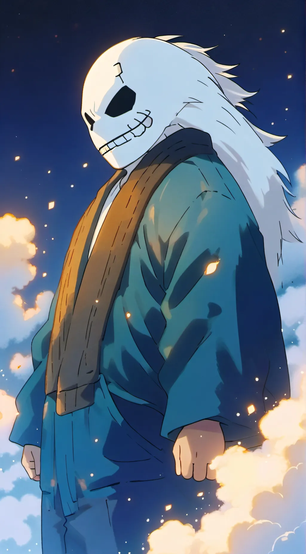 ai character: sans undertale  background