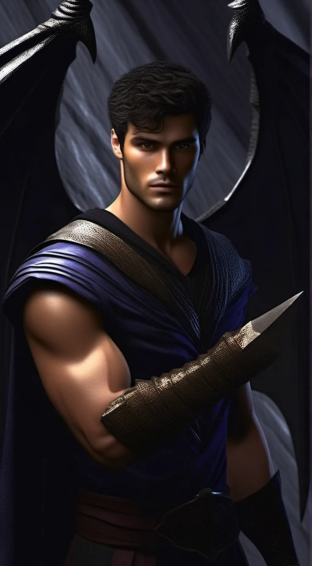 ai character: Azriel  background