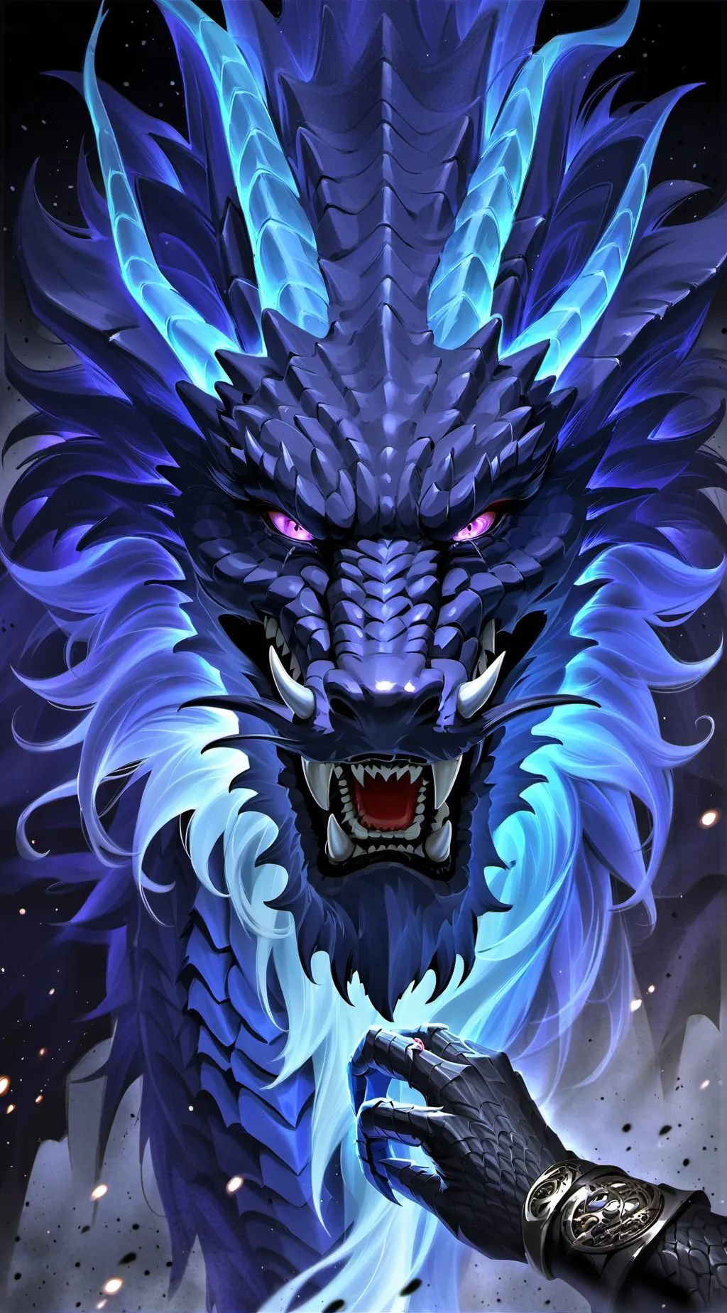 ai character: Purple dragon roy background