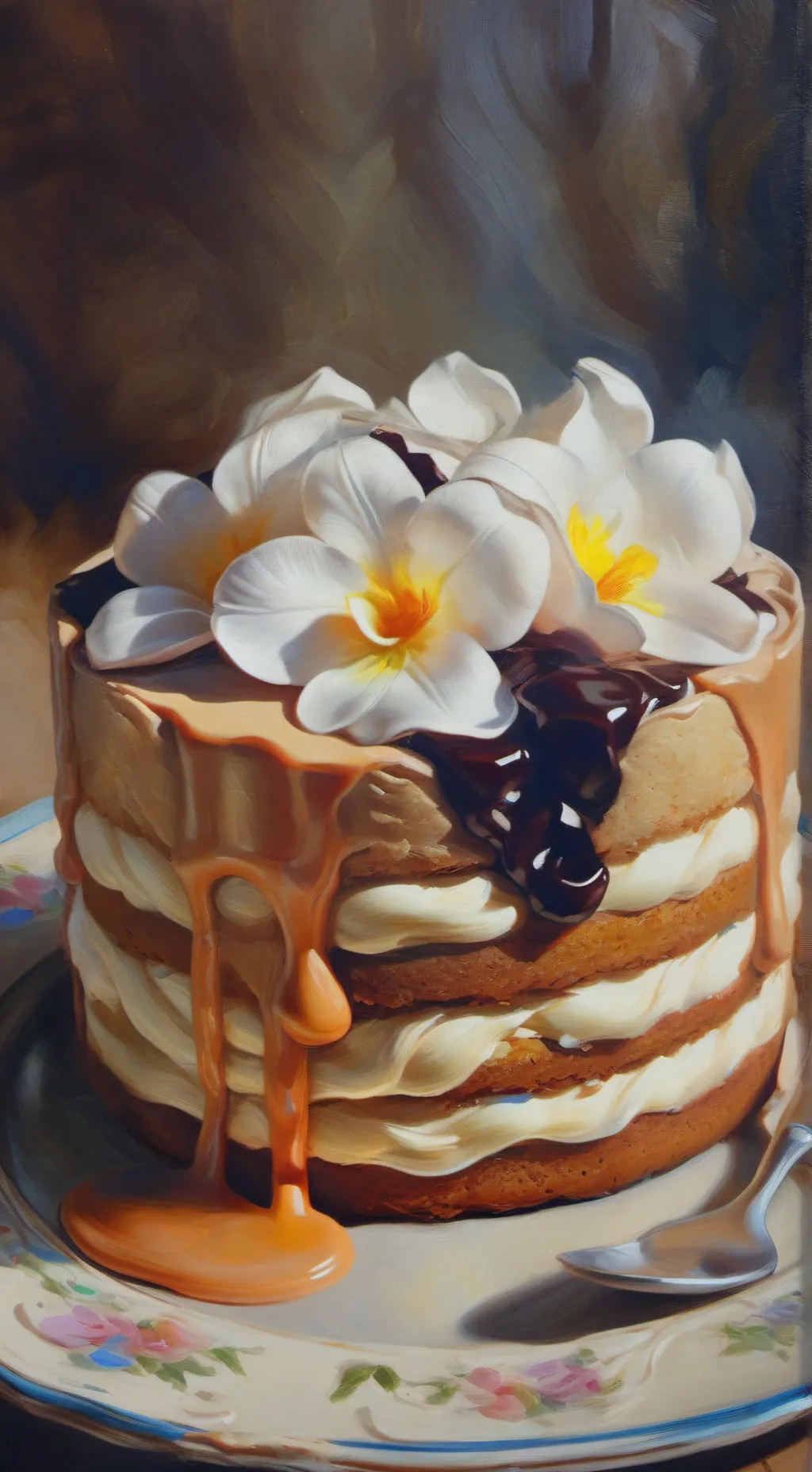 ai character: cake background