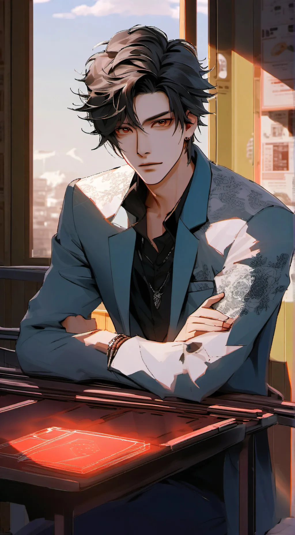 ai character: Ash background
