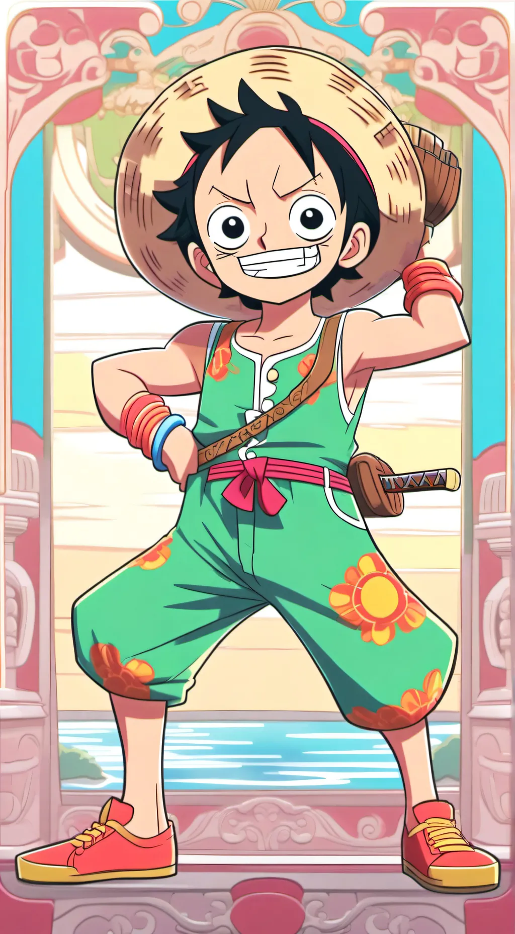 ai character: One piece background