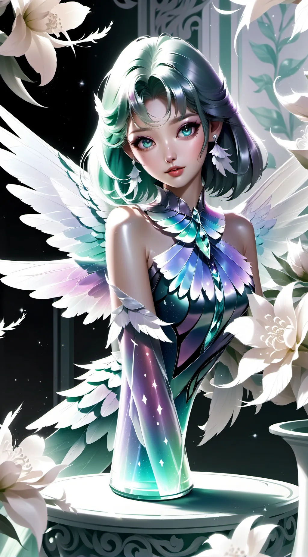 ai character: Iris the Hummingbird Spirit background