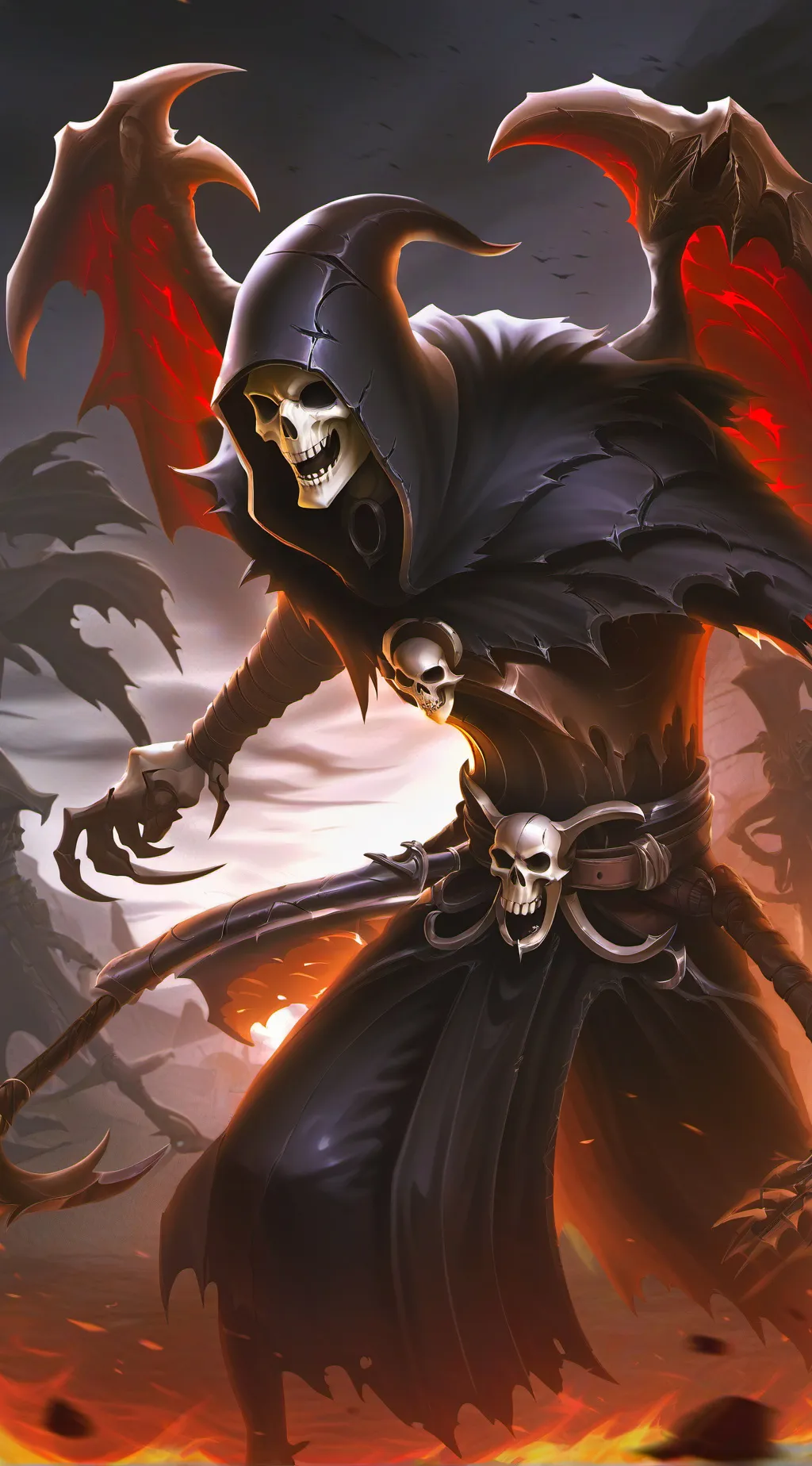 ai character: the grim reaper background