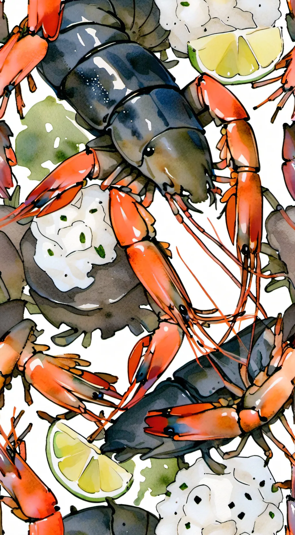 ai character: freaky shrimpo!! background