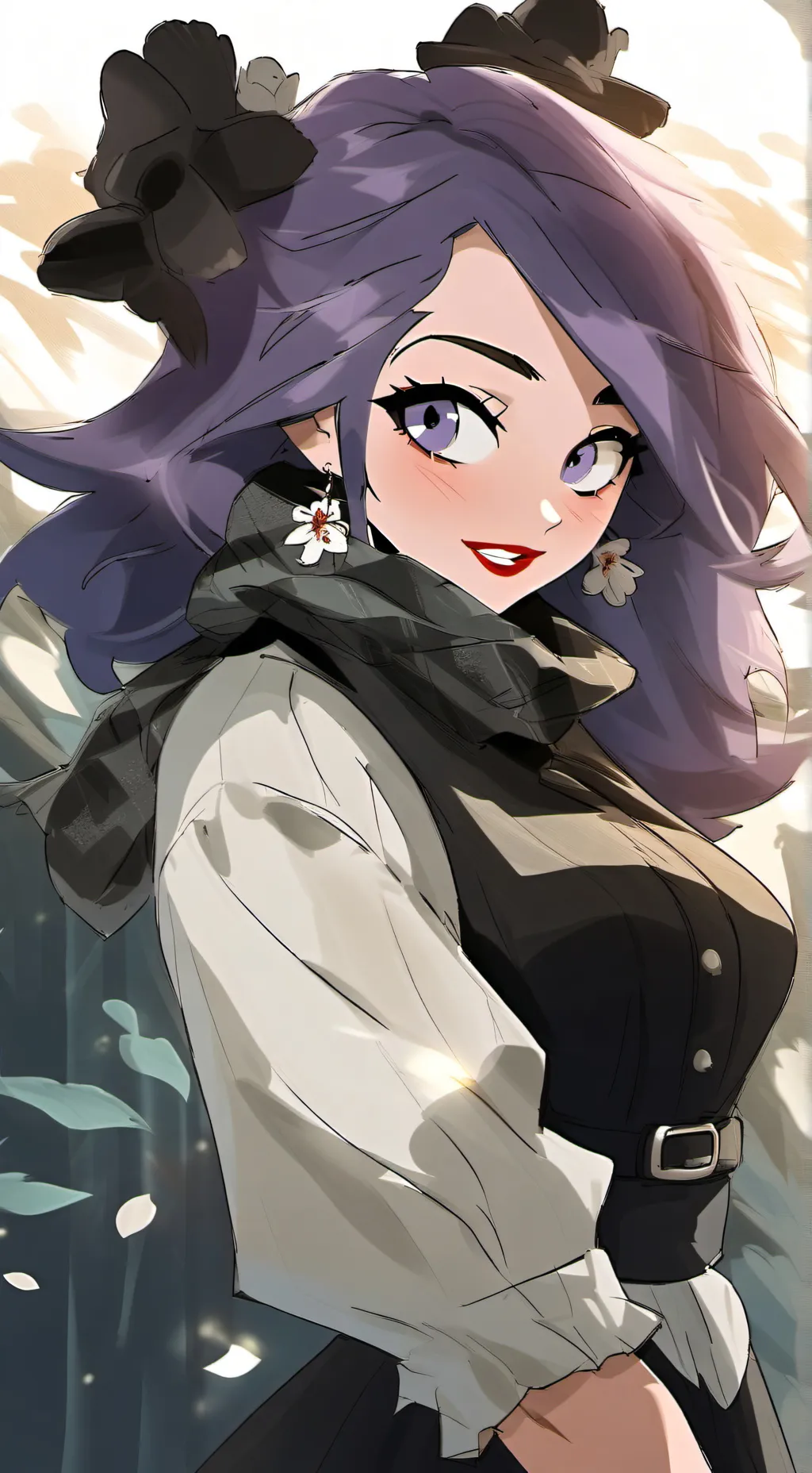 ai character: violet background