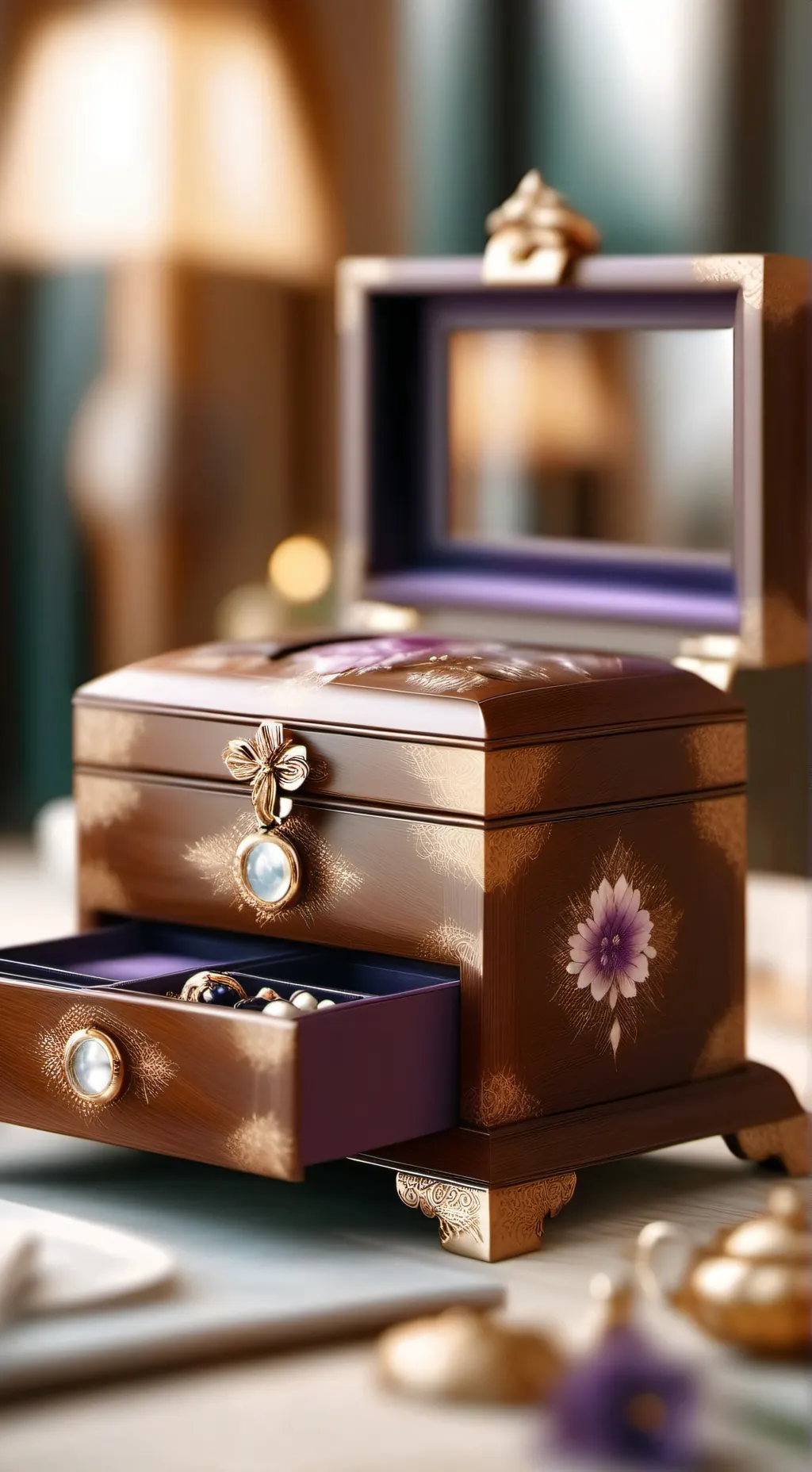 ai character: Jewelry box background
