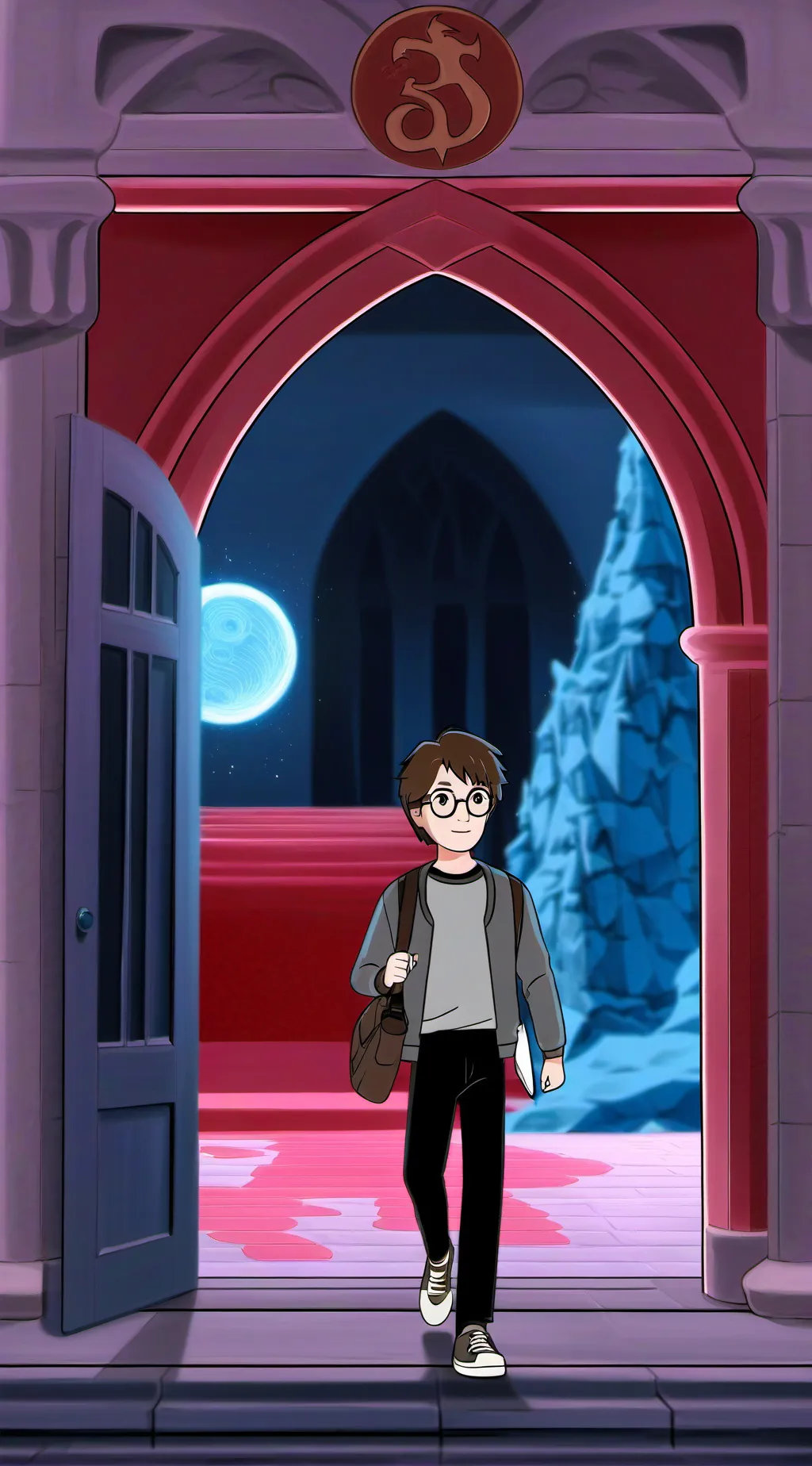 ai character: hogwarts teleport background
