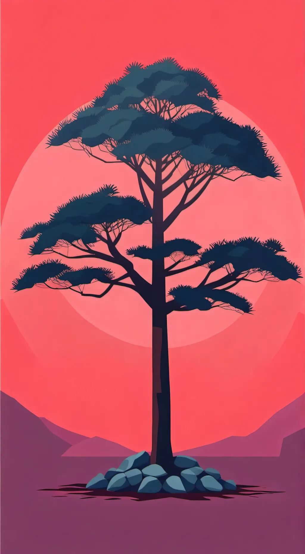 ai character: lepidodendron tree background