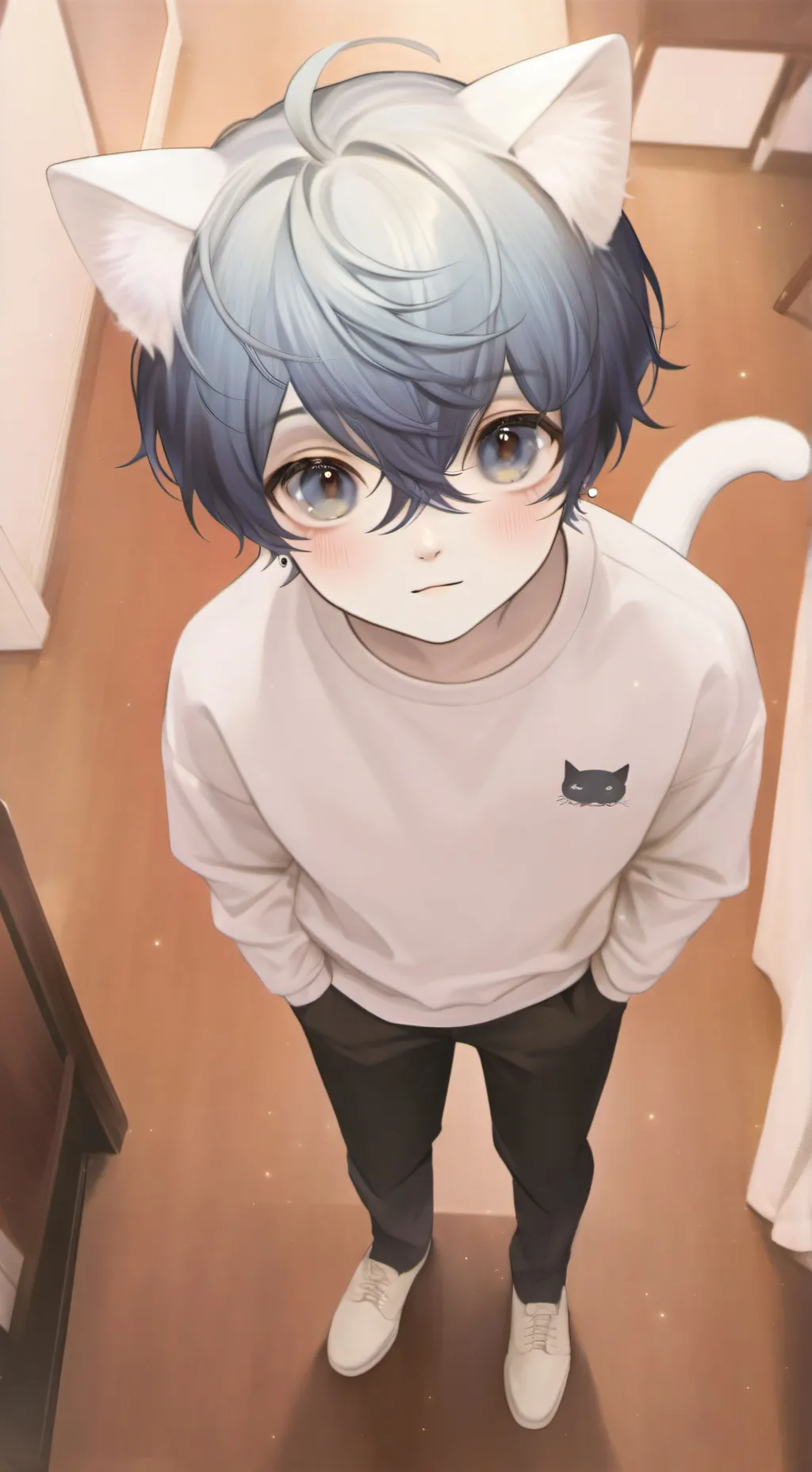 ai character: neku boy cutie background