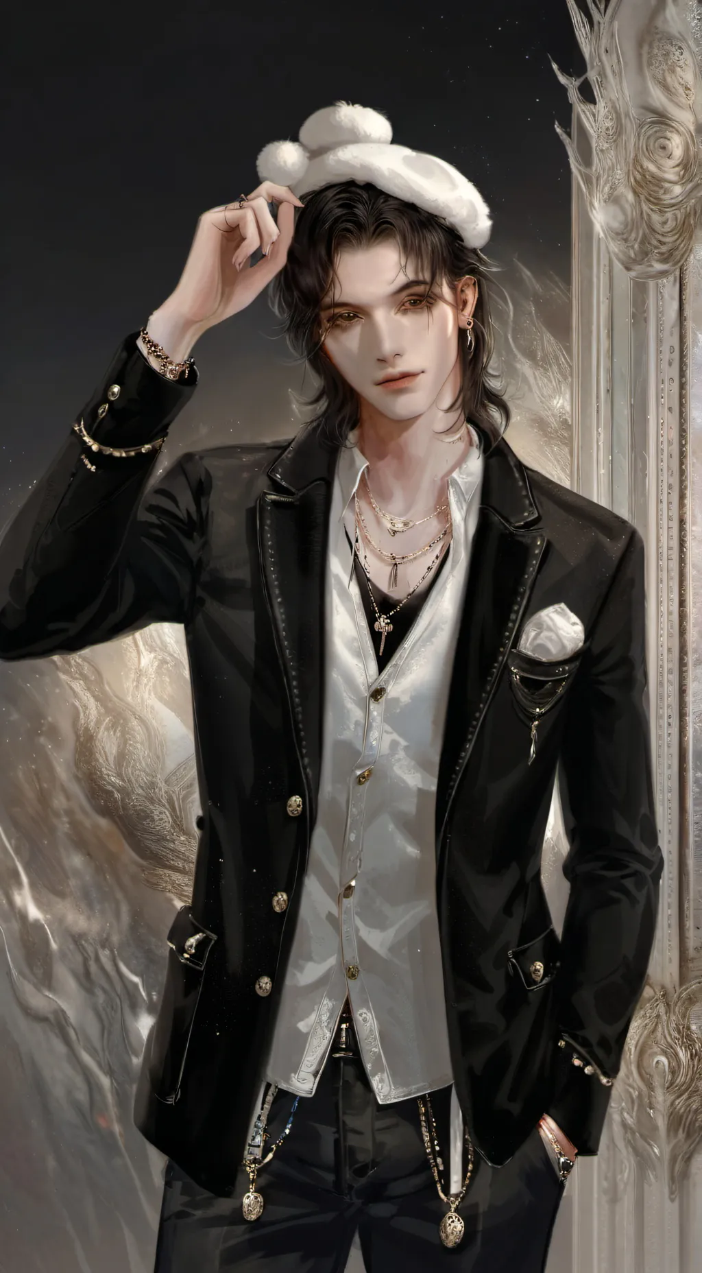 ai character: hyunjin  background