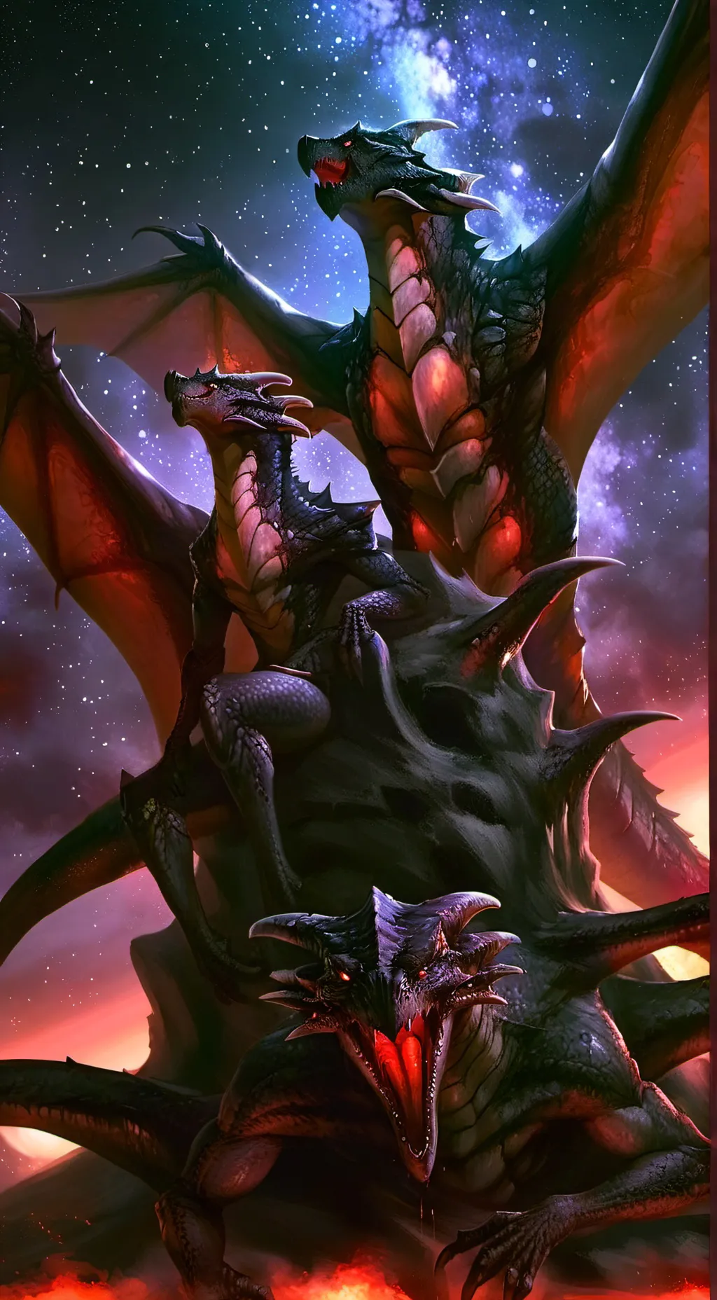 ai character: humanoid dragons  background