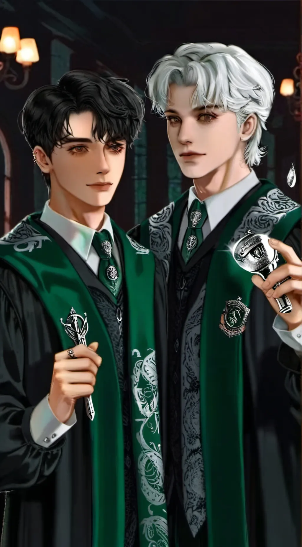 ai character: Slytherin boys background