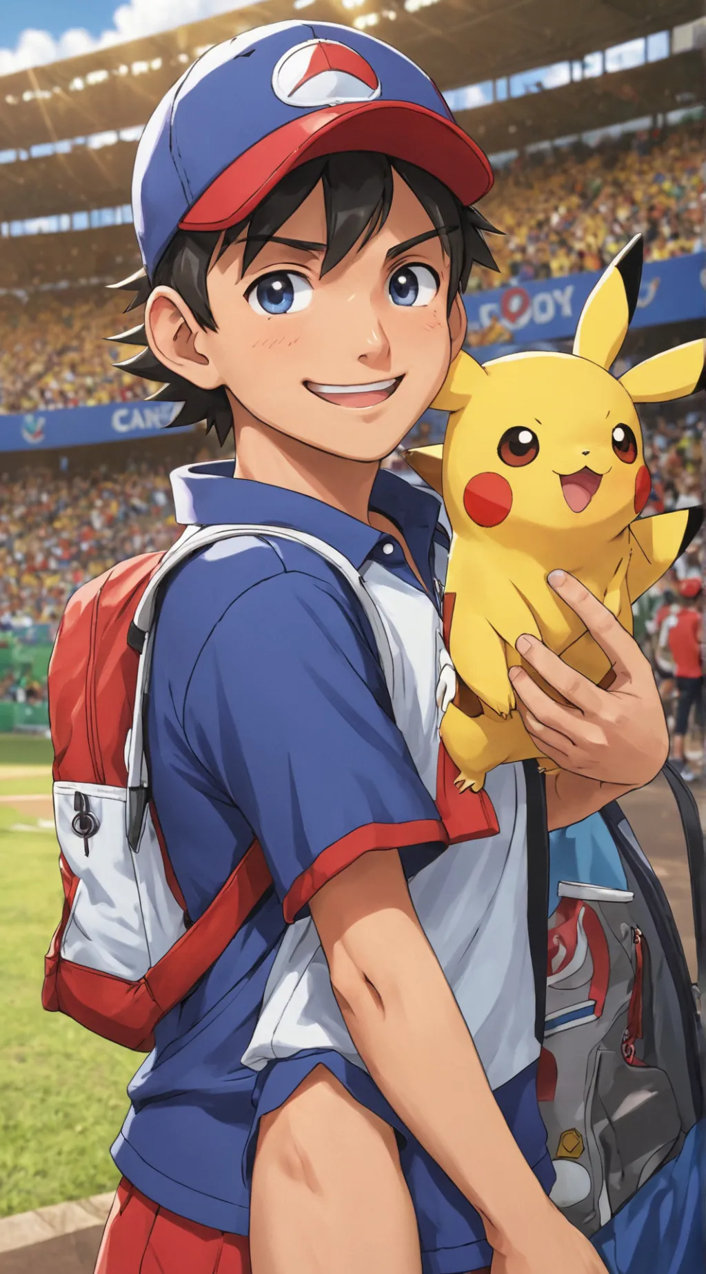 ai character: Ash Ketchum background