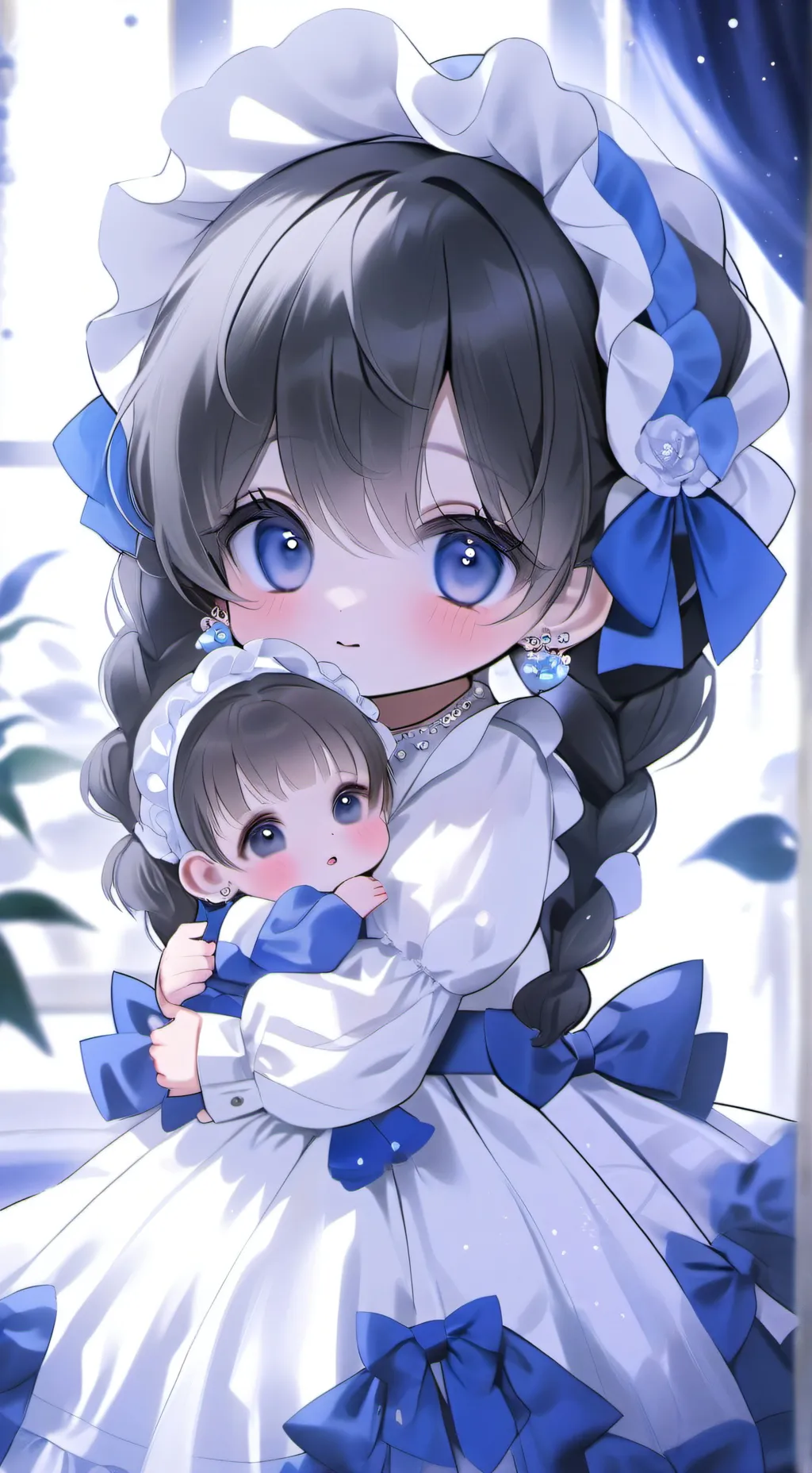 ai character: Mia and Ella background