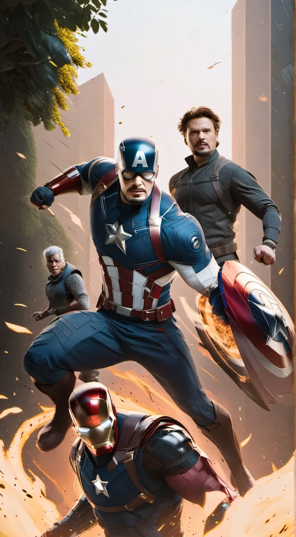 ai character: avengers  background