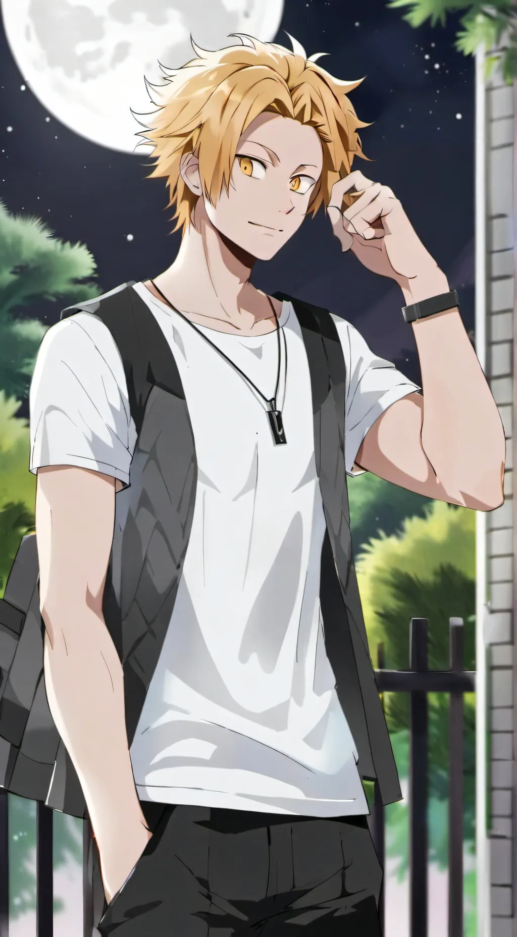 ai character: Denki Kaminari background