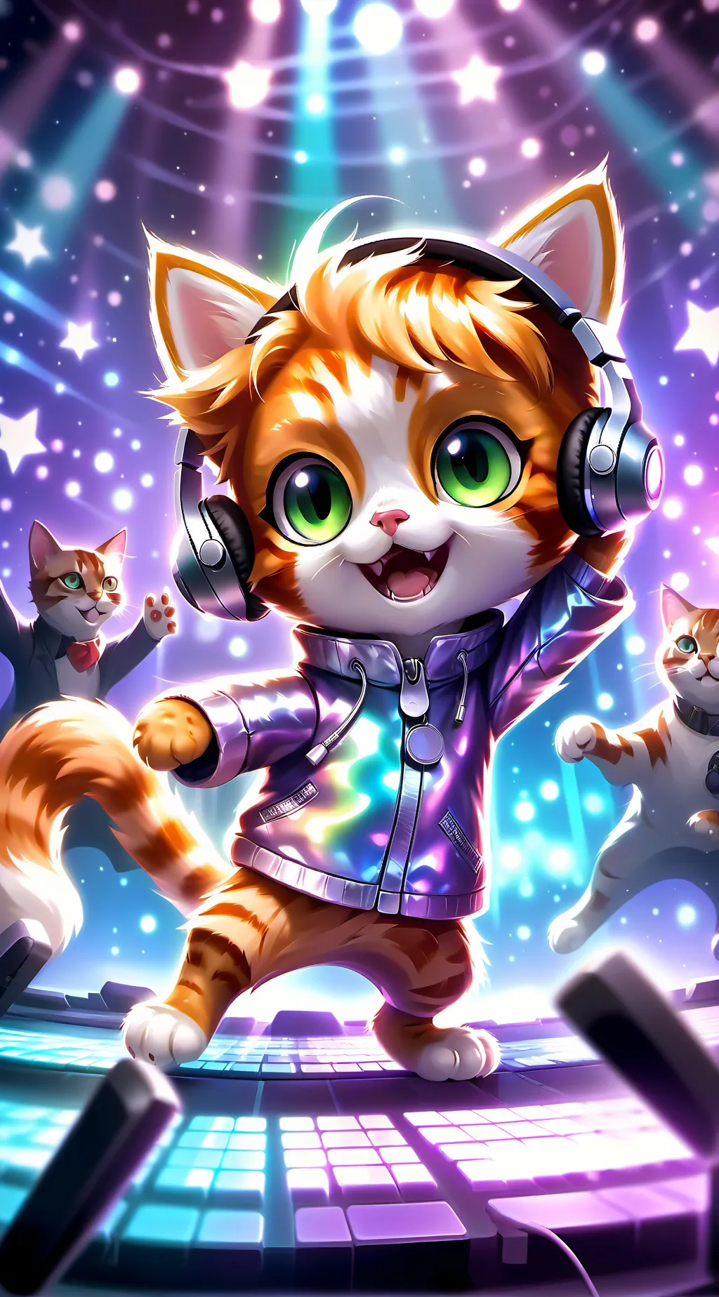 ai character: StreamCat background