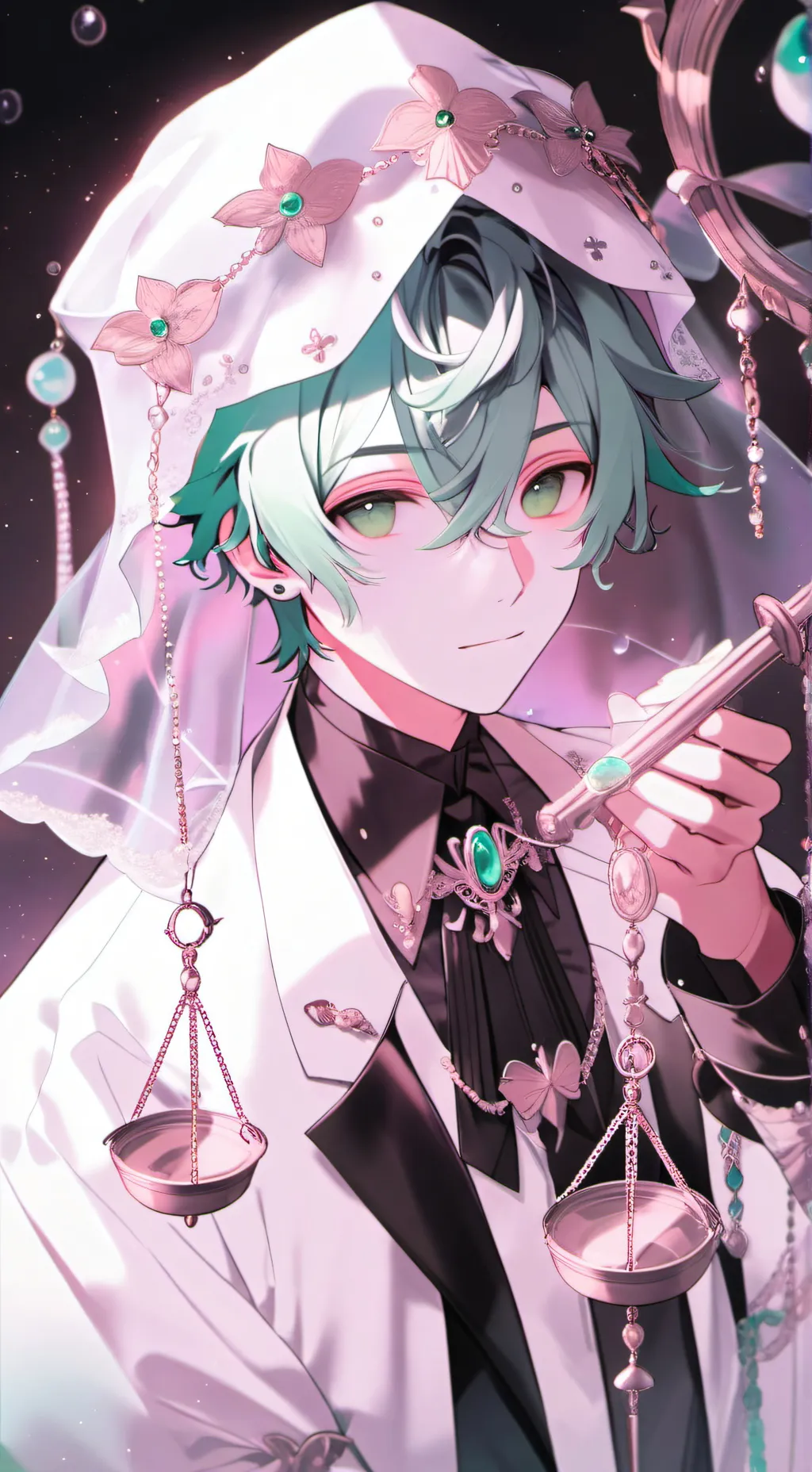 ai character: Libra ♎ background