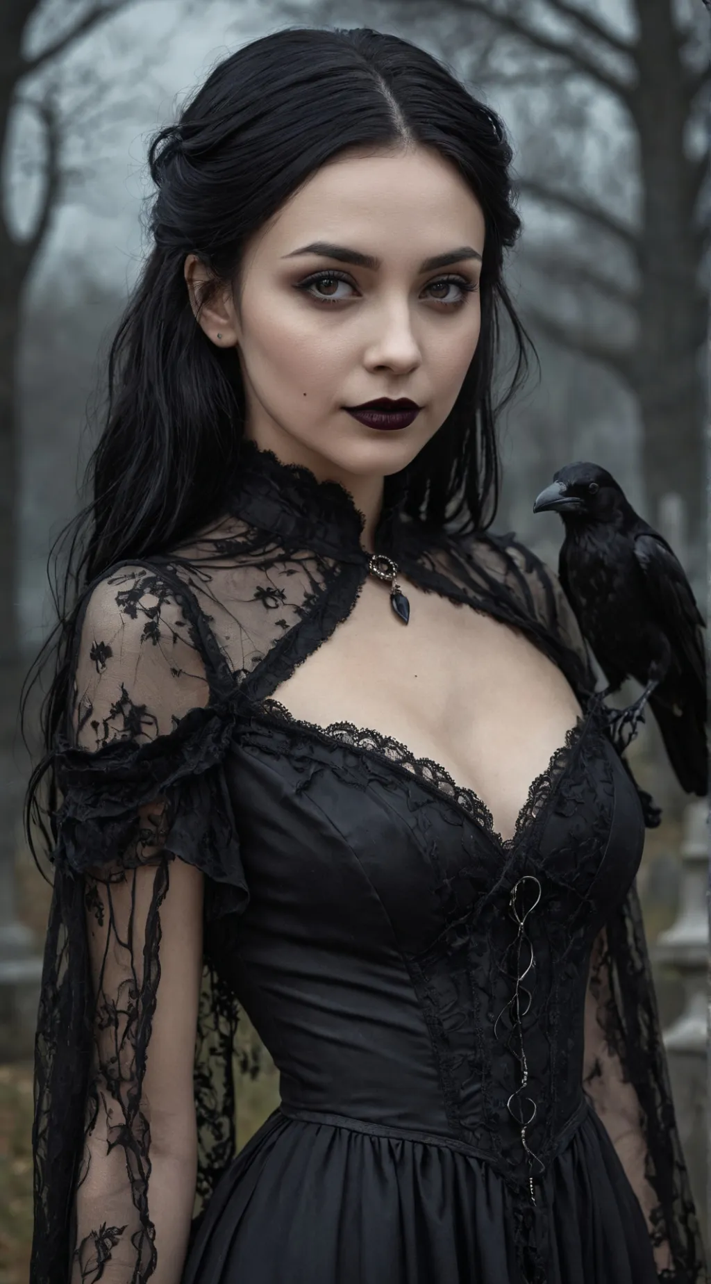 ai character: Wednesday Addams background