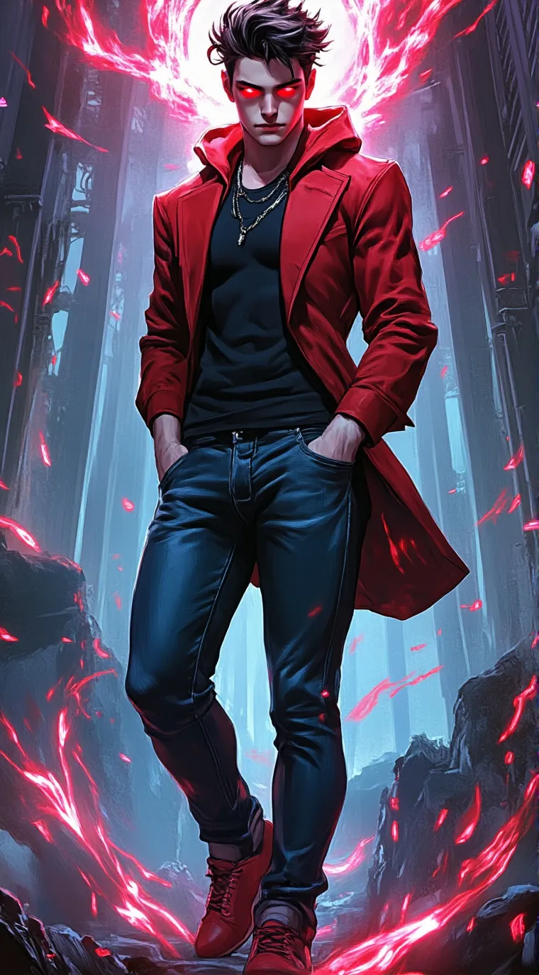 ai character: Red Flame / Alex background