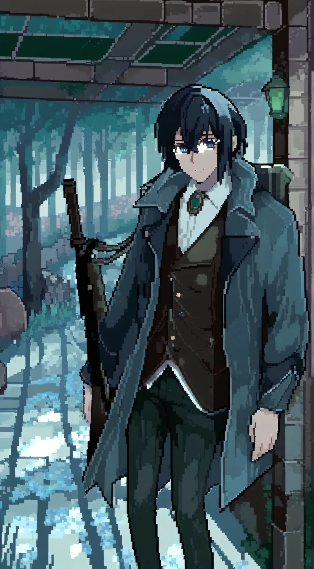ai character: Muichiro~tokito background