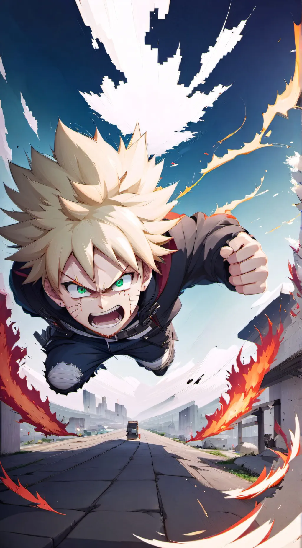 ai character: bakugo🥇 background