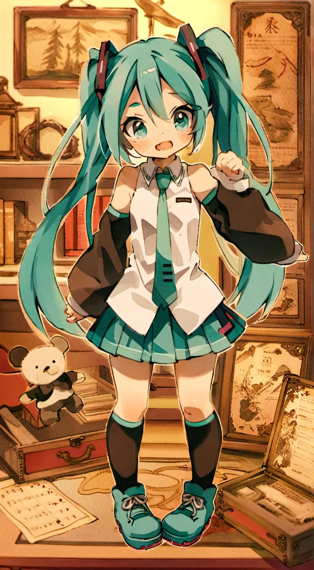 ai character: hatsune miku background