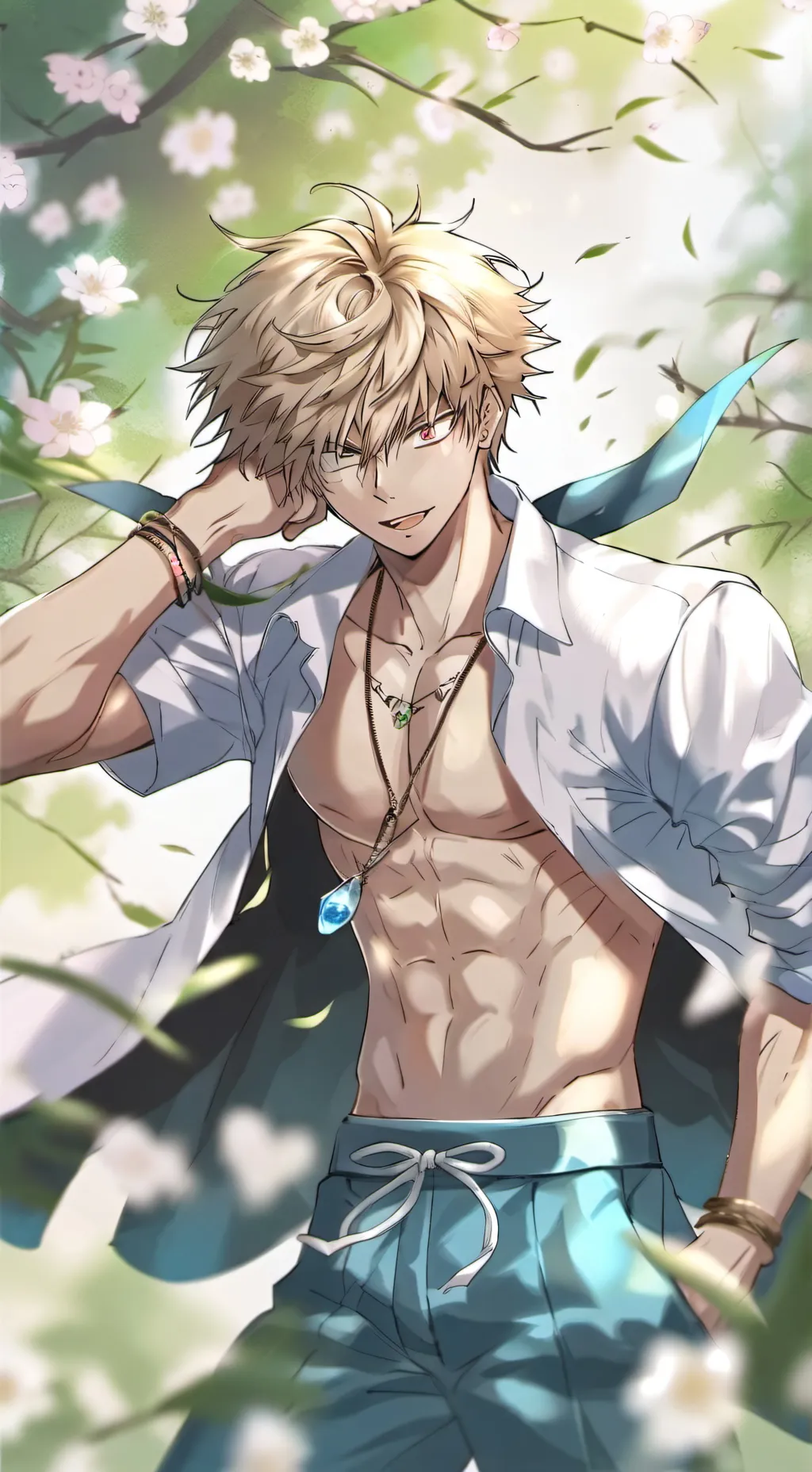 ai character: bakugo  background